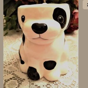 Ceramic Black and White Dog Coffee Cup Mug